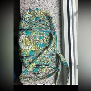 Vera Bradley Cross Body Bag Blue Peacock Green - Good Condition